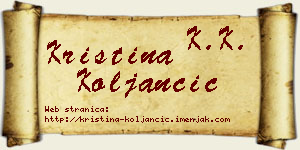 Kristina Koljančić vizit kartica